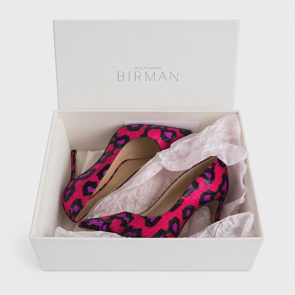 NIB. Size 38/US 8. Alexandre Birman hot pink, purple  "Piano" stiletto pumps - Picture 7 of 15
